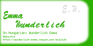 emma wunderlich business card